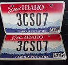Pair Of Caribou County Idaho Sheriff License Plates Set Exempt 3cs07