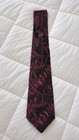 Vintage 1991 Nicole Miller Mlb Silk Tie Major Baseball League  Black Red