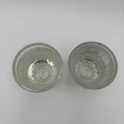 Set Of 2 Vintage Large Shot Glass 3   Heavy Thick Beveled Bottom W  Pour Line