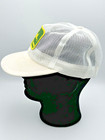 Vintage John Deere White Snapback Trucker All Mesh Hat Louisville Mfg Co Usa