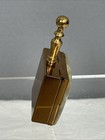 Vintage Mother Of Pearl And Brass Square Cigarette Compact Purse Pocket Ashtray