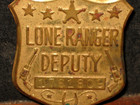 1949 Lone Ranger Deputy Badge W secret Compartment Pinback Button Premium