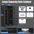 Unassembled 30-40 Large Gun Safe For Rifles   Pistols  Fingerprint Gun Cabinet