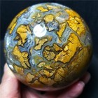 Rare 866g 85mm Natural Polished Colorful Agate Sphere Ball Geode Healing Ac902