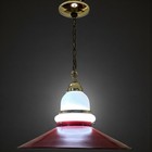 Vintage Mid Century Ufo Space Age Saucer Swag Hanging Pendant Light Fixture Mcm