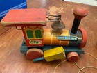 Vintage 1940s Fisher-price Looky Chug-chug Wooden Train Pull Toy