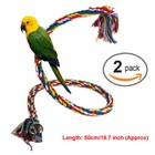 2 Packs Parrot Hanging Braided Budgie Chew Rope Bird Cage Toy Stand Swing Us