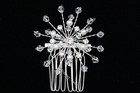 Handmade Freshwater Pearl Crystal Rhinestone Bridal Wedding Tiara Hair Comb Fc21