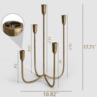 5-candle Cast Iron Metal Candelabra Candlestick Holder 15  Tall Wedding Decor