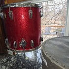 Ludwig Red Sparkle Super Classic Vintage 16  Floor Tom With Case