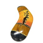 Hand Decorated Authentic 6 Inch Austrailian Boomerang Made Of Local Wood Lizard
