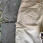Vintage Khaki Carhartt Carpenter Pants With Leather Tab Size 34