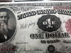 Us 1891  1 Treasury Note Bruce roberts Fr 351pmg 35 Ch Vf