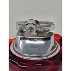 Vintage Red Slag Glass Table Lighter Rose Swirl Mid Century Japan Chrome 4 