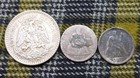 3 Silver Love Tokens  1872   1875 Seated Liberty Dime  Mexico 50c  U s    Mexico