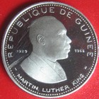 1969 Guinea 100 Francs  999 Silver Proof Martin Luther King Mlk  1000  Oval C m