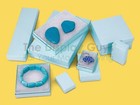 Bulk Cardboard Kraft Paper Jewelry Gift Boxes Cotton Filled Turquoise - Shipping