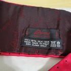 Brioni Cummerbund Burgundy Red Silk Elastic Waist Pleated Formal Wedding Italy