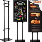 2pcs Metal Poster Stand 80in Height double-sided Base For Wedding Restaurant