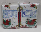 Lot Of 2 Rare Vintage American Plastics Holiday Christmas Vinyl Tablecloth Rare