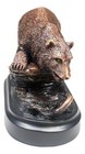Wild Bear Preying On Fish Statue - Bronze Finish 5 5 l Figurine Sculpture