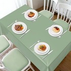 Pack Of 2 Green Plastic Table Cloths - 54 x108  - Sage Tablecloths