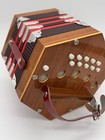 Vintage Italian Concertina Accordion Squeezebox M-4-2 Mahogany W  Original Box
