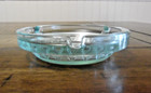 Vintage Disneyland Hotel Clear Glass Ashtray 4  Diameter