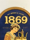Rustic Hand Painted 1869 Brand 3d Coffee Vintage Style Primitive Wood Design