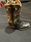 Vintage 1960 s Acme Childs Size 10 Shorty Inlay Stitch Western Cowboy Boots 