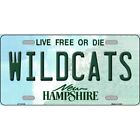 Wildcats New Hampshire License Plate Metal Sign Plaque Art Car Truck Wall Home