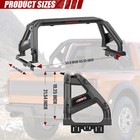 For Tundra Ford F-150 F150 2004-2024 Rear Pickup Truck Bed Roll Sport Bar Rack