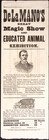 1870s De La Mano s Magic Show Educated Animal Exhibit Egyptian Vivisection Flyer