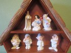 Lenox Disney Snow White Seven Dwarfs Evil Queen Salt Pepper Shakers Curio Shelf