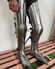 Medieval Steel Warrior Gothic Leg Armor Full Set Knight Greaves Armor Cosplay