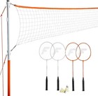 Franklin Sports Badminton Set Rackets Birdies Portable Net For Outdoor Backyard