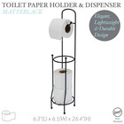 Freestanding Toilet Paper Holder And Dispenser In Matte Black