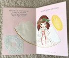 Unused Christmas Girl Angel Toy Play Activity Vtg Greeting Card 1960s 1970s C
