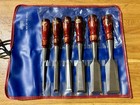 Set Number 756 Stanley Marked No  750 Bevel Edge Socket Chisels W original Roll