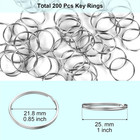 100pcs Key Rings Bulk  Split Key Rings  Keychain Rings And Crafts 1 Inch  25mm 