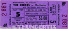 5 1968 -73  Unused Full Tickets Hendrix  Doors  Led Zeppelin  Pink Floyd Reprint