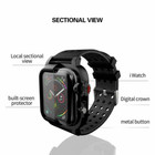 Waterproof Band Strap With Case For Apple Watch Series 4 5 6 7 8 9 se 44 45mm