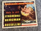 Vintage Movie Lobby Card Set  8   stromboli  1950 Ingrid Bergman
