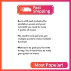 Mead Making Kit Refill Pack - Make 1 Gallon - Works With Any 1 Gallon Mead Makin
