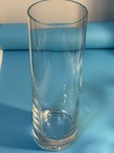 Tall  Slender Cylinder Glass Vase 12   x 4    Transparent Glass