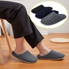 Men Winter Non-slip Warm Plush Slippers Soft-soled Cotton House Shoes