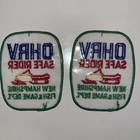 Vintage New Hampshire Fish   Game Ohrv Safe Rider Snowmobile Vehicle Patches-2-