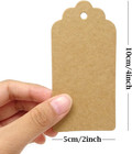 100pcs 10x5cm 4x2inch Kraft Paper Blank Gift Tags Labels With 100 Feet Jute Twin