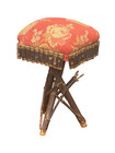 Antique Adirondack Twig Stand Salesman Sample Stool Pin Cushion Victorian