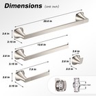 5 Piece Towel Bar Set Bath Accessories Bathroom Hardware - Brushed Nickel